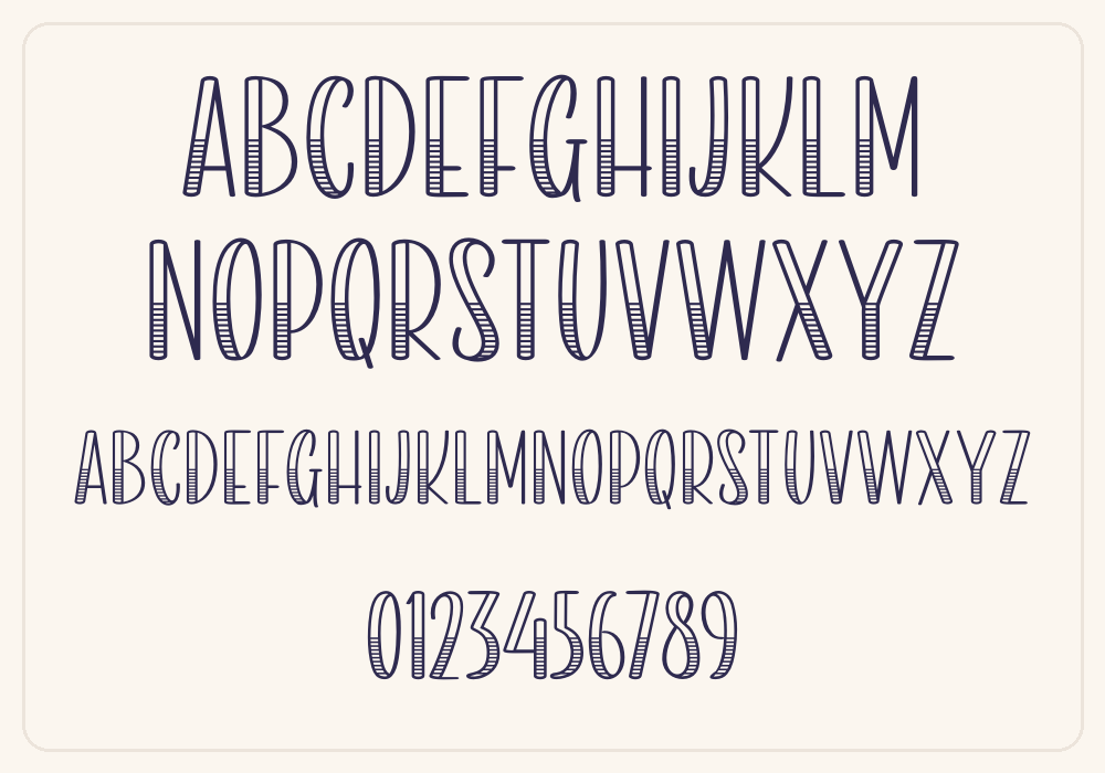 Daily Book Stripe alphabet A to Z