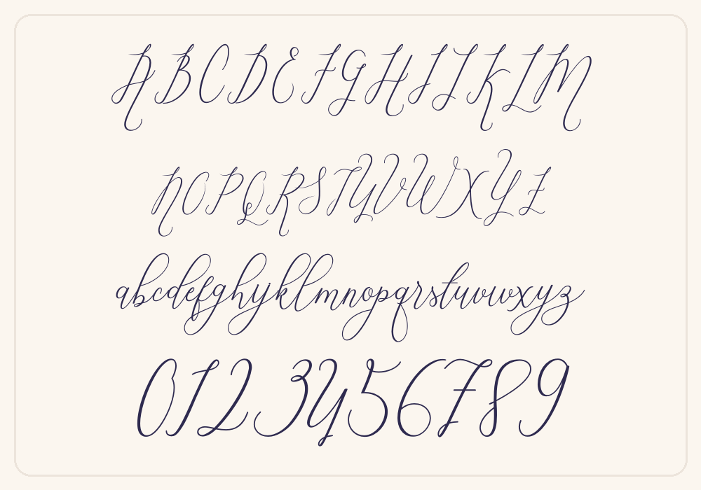 Heart alphabet A to Z