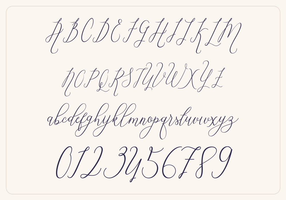 Heart alphabet A to Z