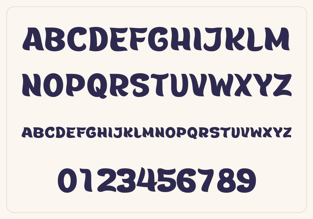 Marly Tail alphabet A to Z