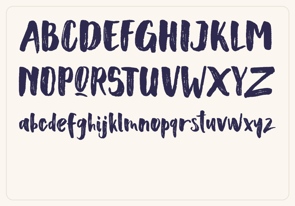 Scoothlane-Sans-Brush-1 alphabet A to Z