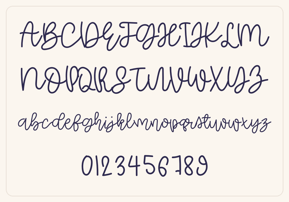 SWVBetterTogether Script alphabet A to Z