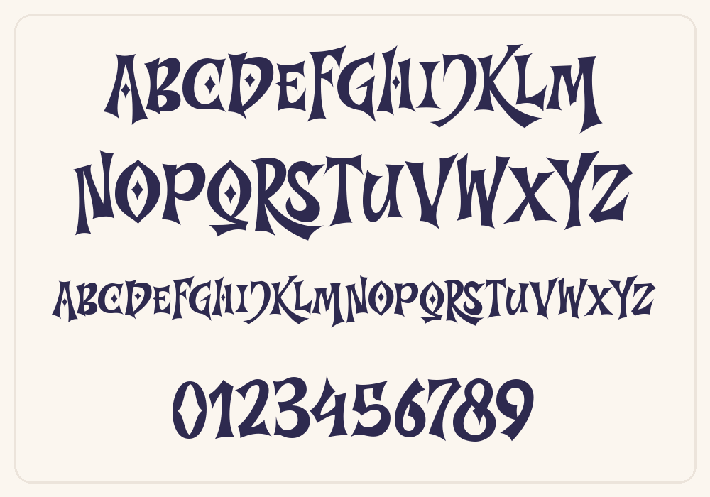 Tree Night alphabet A to Z